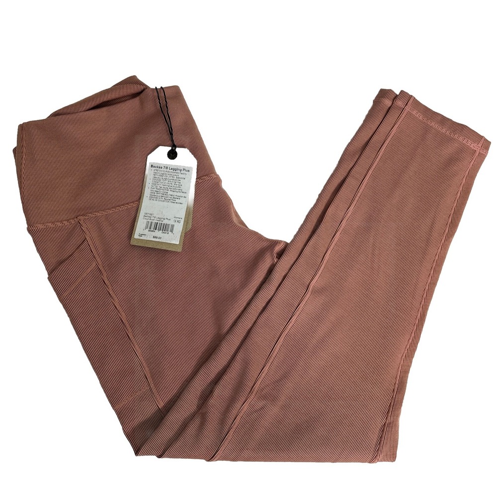 Prana‎ Womens Cloud Blush Heather Plus High Rise Stretch Becksa 7/8 Legging 1X